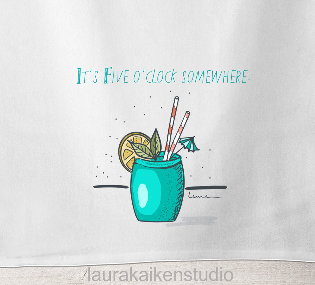Five o'clock somewhere -Tea Towel image 1