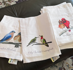 Blue Bird Couple Tea Towel image 1