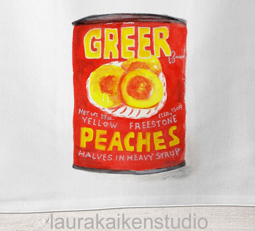 Decorative Greer Peaches Tea Towel image 1