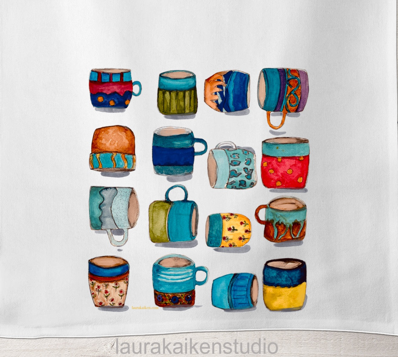 Colorful Decorative Mugs for Tea Towels image 1