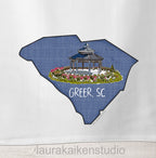 Greer City Park on SC Tea Towel image 1