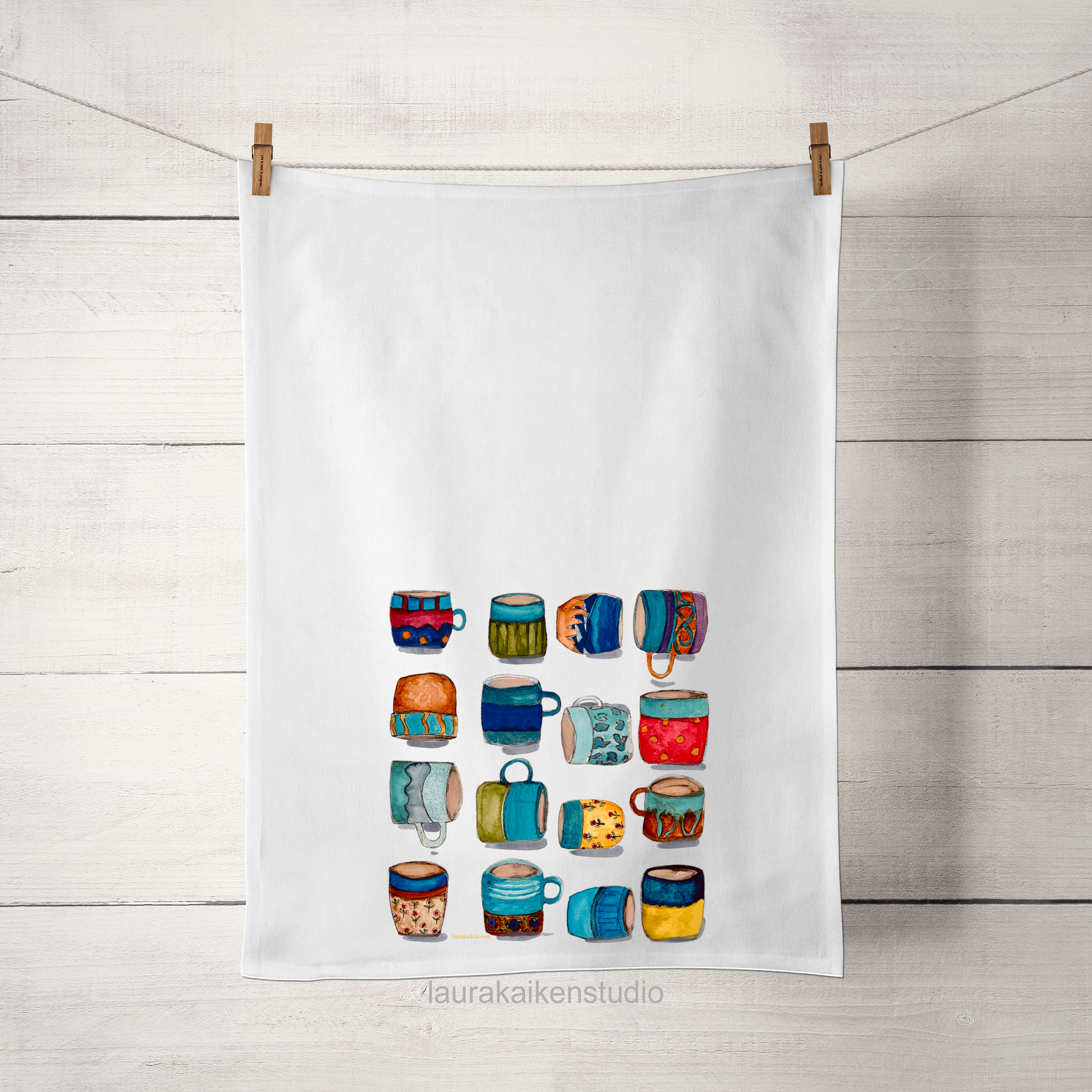 Colorful Decorative Mugs for Tea Towels image 0