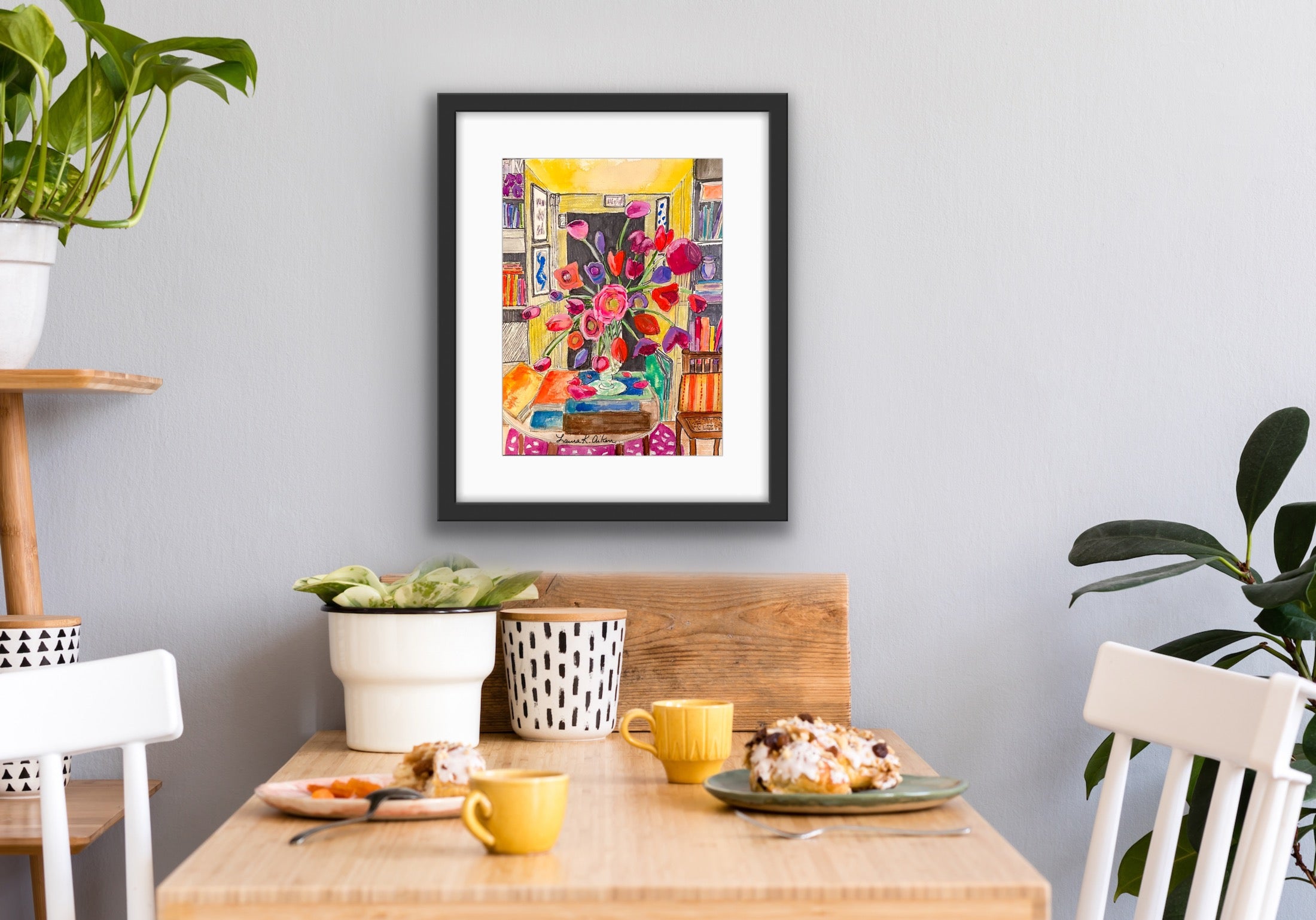 Table Full of Flowers -Sold