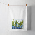 Plants in Blue Pots Tea Towel image 0