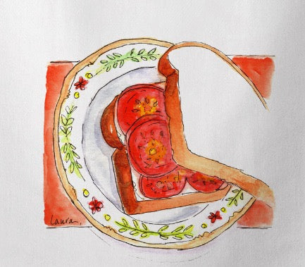 Flour Sack Towel - Tomato Sandwich image 1